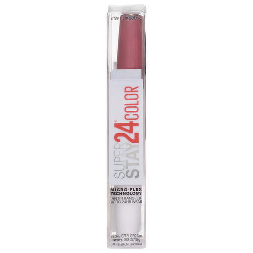 Maybelline Super Stay Lip Color/Balm Topcoat, 24 Color, 025 Keep Up the Flame
