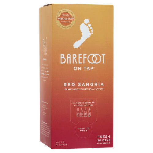 Barefoot Cellars On Tap Sangria Red Wine 3L