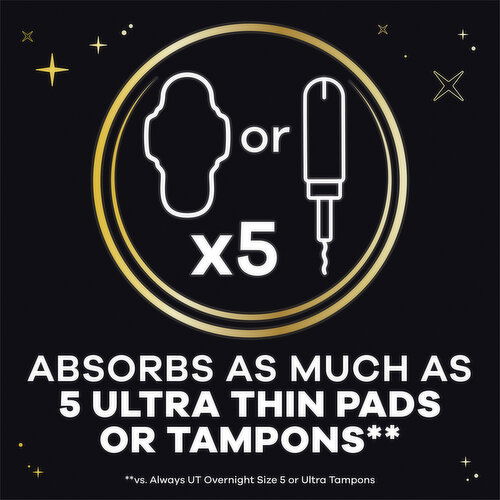 Always ZZZ ZZZ ZZZ Overnight Disposable Period Underwear Size L