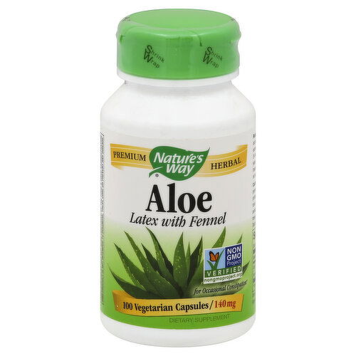 Nature's Way Aloe, 140 mg, Vegetarian Capsules