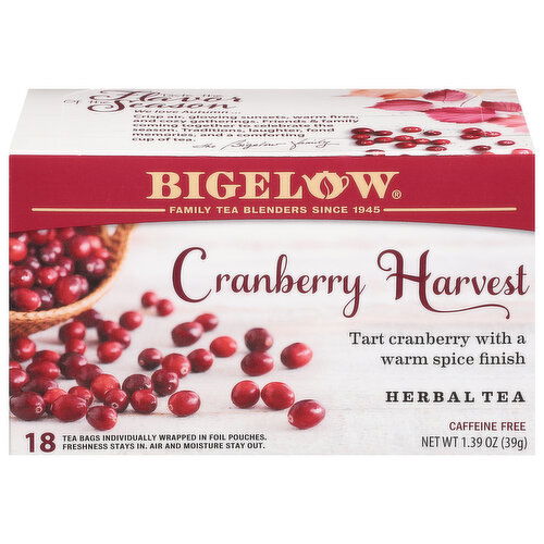 Bigelow Caffeine Free Cranberry Harvest Herbal Tea