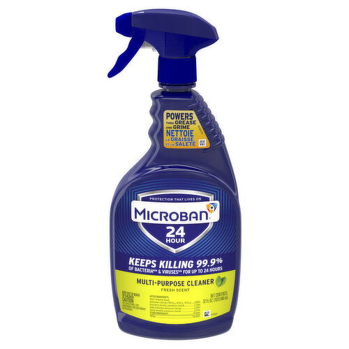 Microban Microban 24 Hour Multi-Purpose Cleaner, Fresh Scent, 32 fl oz