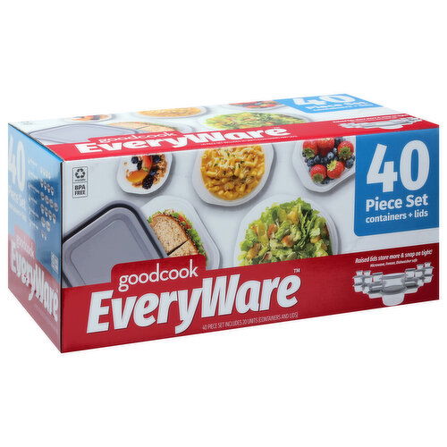 Goodcook EveryWare Containers + Lids, 40 Piece Set