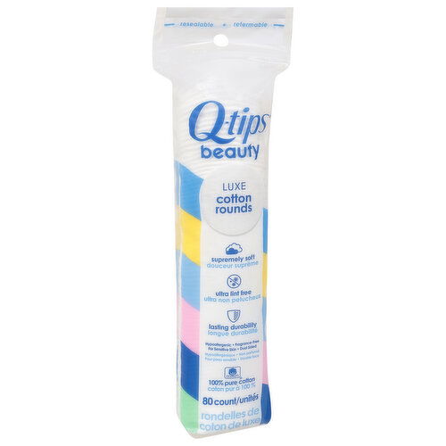 Q-tips Cotton Rounds, Beauty