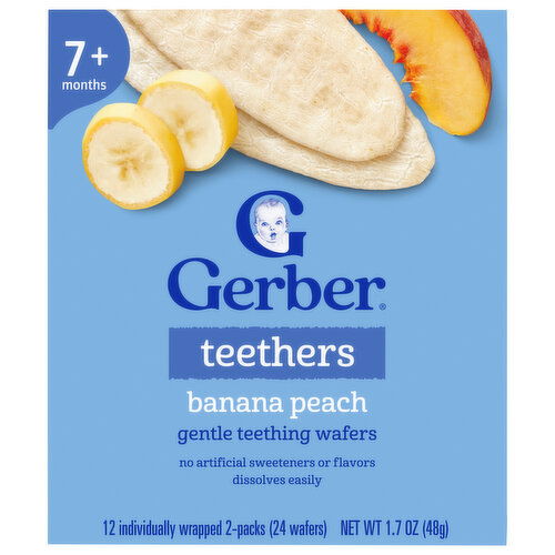 Gerber Teethers Banana Peach Gentle Teething Wafers