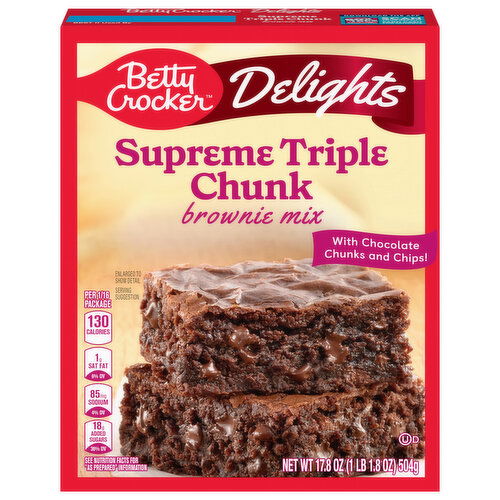 Betty Crocker Delights Brownie Mix, Supreme Triple Chunk