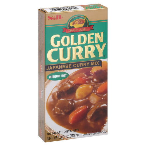 S&B Golden Curry Curry Mix, Japanese, Medium Hot