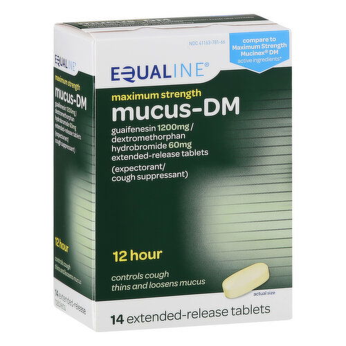 Equaline Mucus-DM, Maximum Strength, Extended-Release Tablets