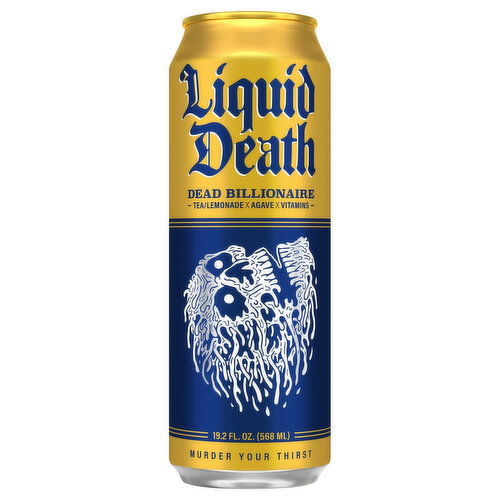 Liquid Death Dead Billionaire Tea/Lemonade
