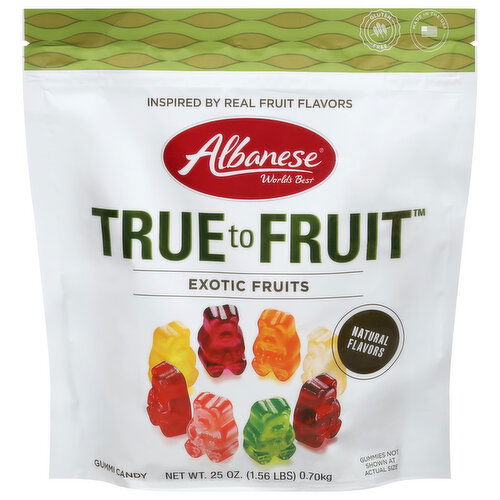 Albanese World's Best True to Fruit Exotic Fruits Gummi Candy