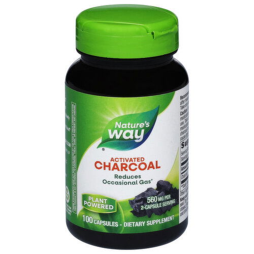 Nature's Way Charcoal, Activated, 560 mg, Capsules