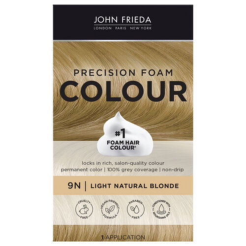 John Frieda Hair Colour, Precision Foam, Light Natural Blonde 9N