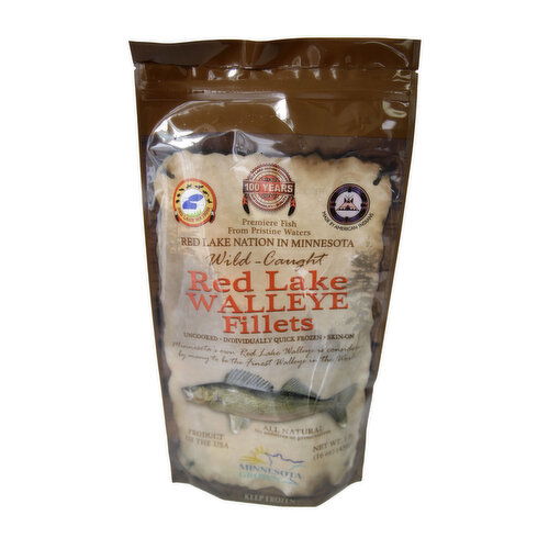 Red Lake Nation Walleye Fillets, Previously Frozen