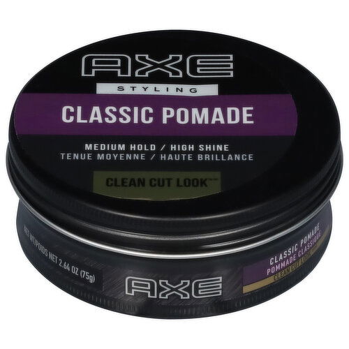 Axe Clean Cut Look Classic Pomade, Styling, Medium Hold/High Shine