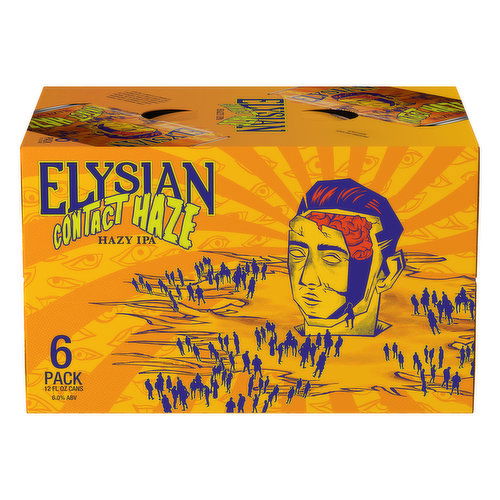 Elysian Brewing Contact Haze Beer, Hazy IPA, 6 Pack