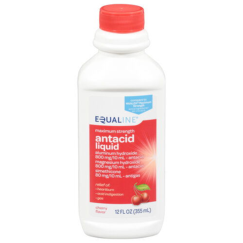 Equaline Antacid Liquid, Maximum Strength, Cherry Flavor