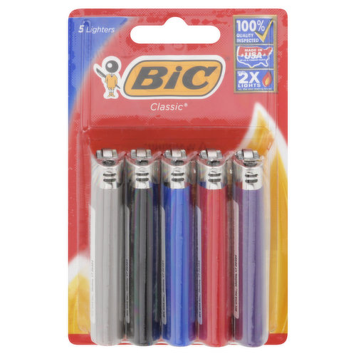 BiC Lighters, Classic, 5 Pack