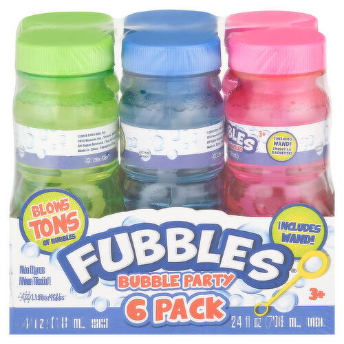 Fubbles Bubble Party, 6 Pack