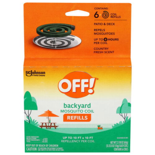 Off! Mosquito Coil, Backyard, Refills