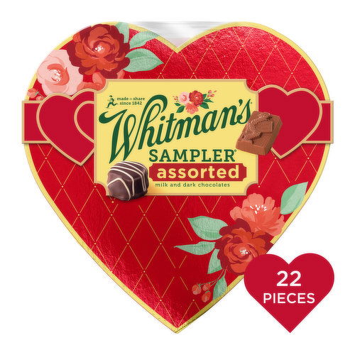 Whitman's Sampler Milk and Dark Chocolates, Assorted