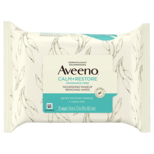 Aveeno Wipes, Fragrance Free, Calm + Restore