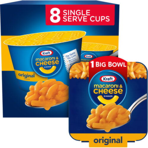 Kraft Original Macaroni and Cheese Easy Microwavable Dinner Big Bowl