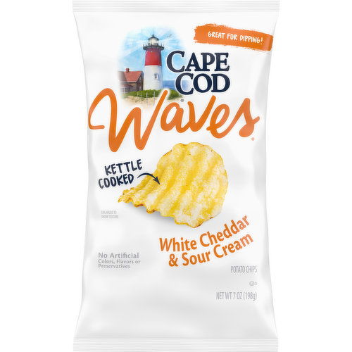 Cape Cod® Waves White Cheddar & Sour Cream Wavy Kettle Cooked Potato Chips