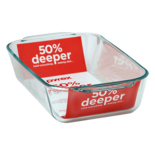 Pyrex Baking Dish, Deep Glass, 3.1 Quart,