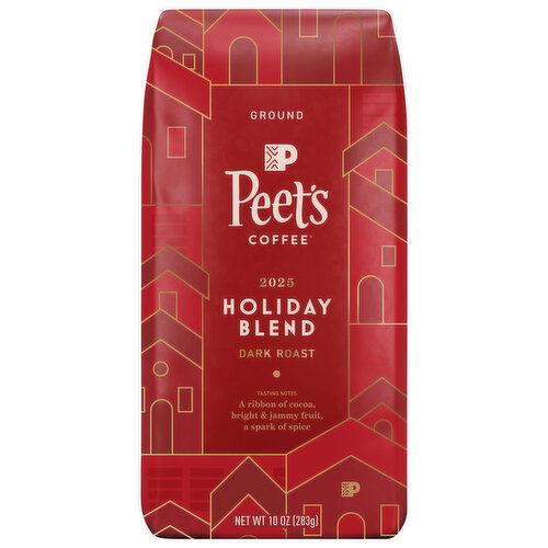 Peet's Coffee Ground Dark Roast 2025 Holiday Blend Coffee