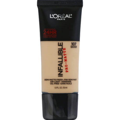 L'Oreal Infallible Pro-Matte Demi-Matte Finish, Fresh Beige 107