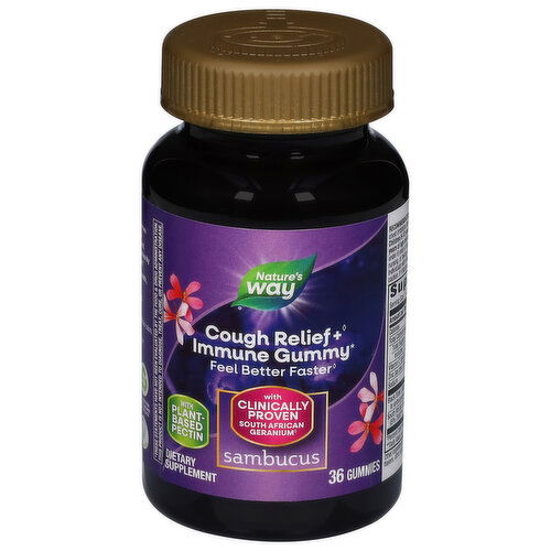 Nature's Way Cough Relief + Immune, Gummies, Sambucus