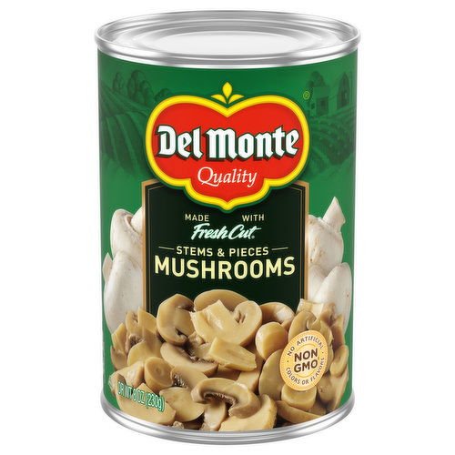 Del Monte Fresh Cut Mushrooms, Stems & Pieces