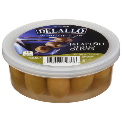 Delallo Olives, Stuffed, Jalapeno