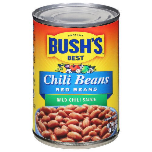 Bush's Best Red Beans Mild Chili Sauce Chili Beans