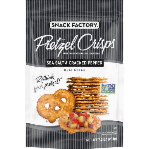 Snack Factory® Sea Salt & Cracked Pepper Pretzel Crisps