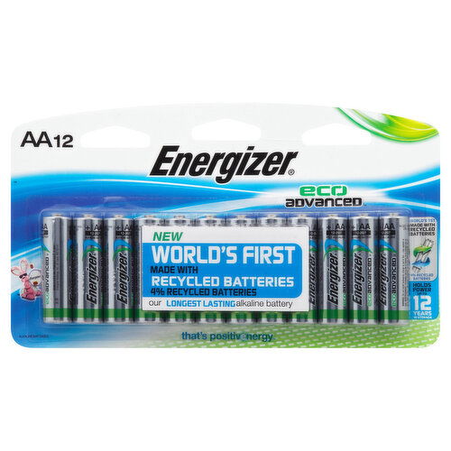 Energizer Eco Advanced Batteries, Alkaline, AA