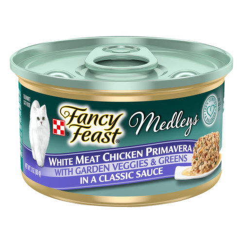 Fancy Feast Medleys Cat Food, Gourmet, White Meat Chicken Primavera