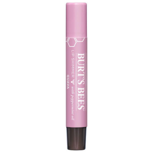 Burt's Bees Lip Shimmer, with Peppermint Oil, Guava