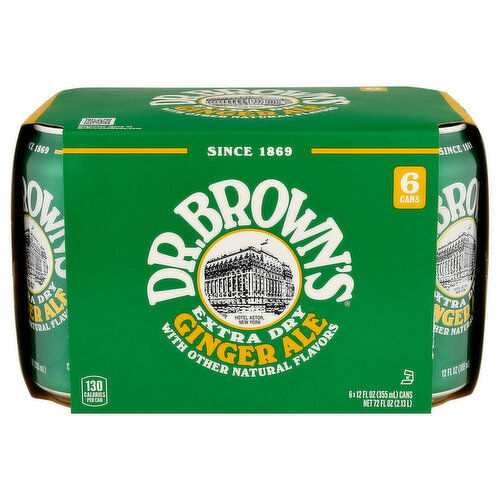 Dr Brown's Soda, Extra Dry Ginger Ale, Caffeine Free