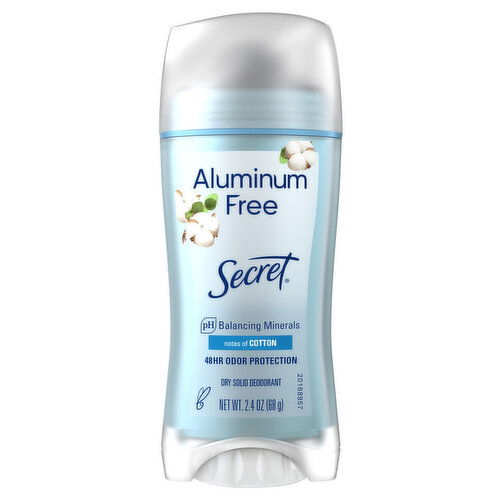 Secret Aluminum Free Aluminum Free Deodorant for Women, Cotton