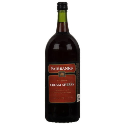 Fairbanks Cellars Wine, Cream Sherry, California