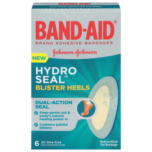 Band-Aid Hydro Seal Gel Bandages, Hydrocolloid, Blister Heels