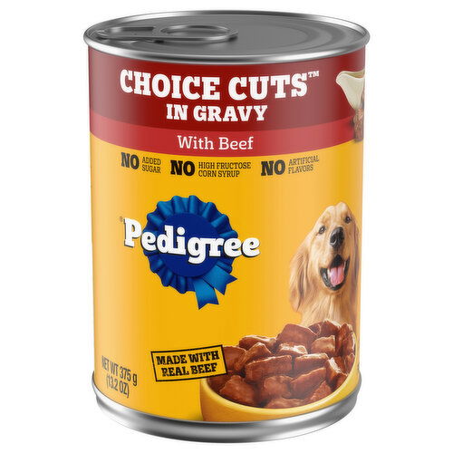 Pedigree Food for Dogs, with Beef, Choice Cuts in Gravy