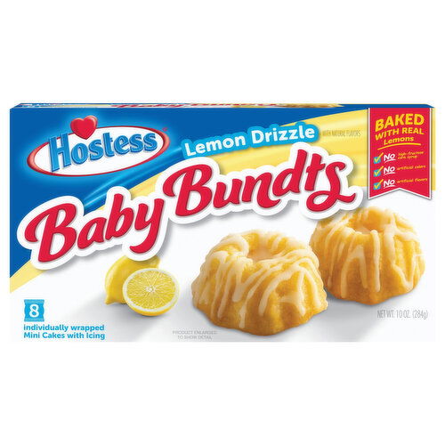 Hostess Baby Bundts Cakes, with Icing, Lemon Drizzle, Mini