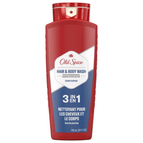 Old Spice High Endurance Hair & Body Wash, Conditioning, 3 in 1