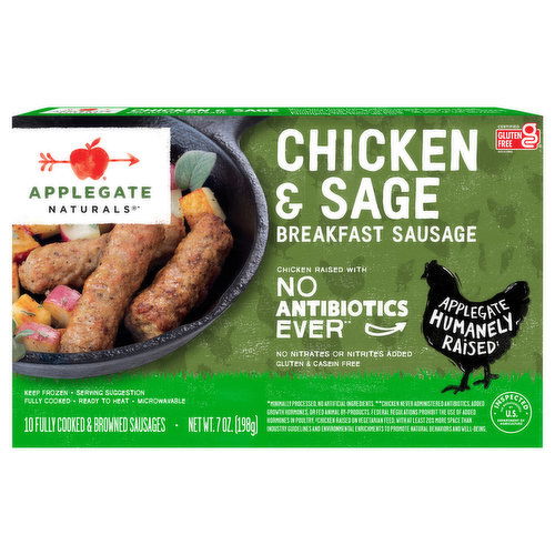 Applegate Naturals Natural Chicken & Sage Breakfast Sausage (Frozen)