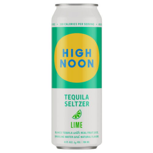 High Noon Lime Tequila Hard Seltzer 700ml Can