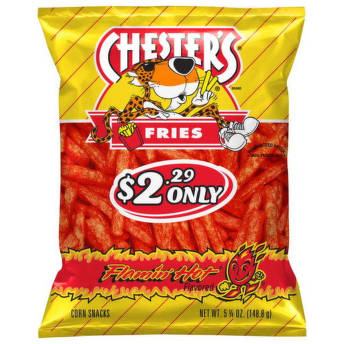 Chester's Corn Snacks, Flamin' Hot Flavored, Fries