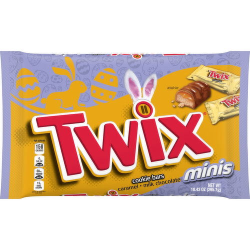 Twix TWIX Minis Chocolate Bars Easter Basket Stuffers, 10.43 oz Bag