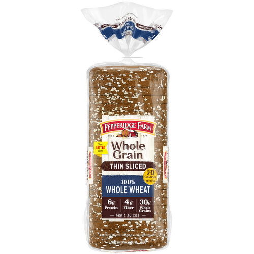 Pepperidge Farm® Whole Grain Thin Sliced 100% Whole Wheat Bread